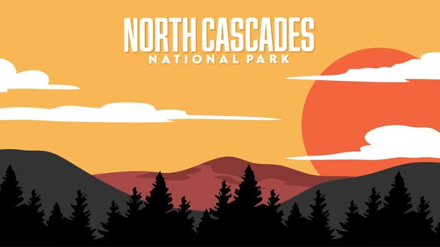 beautiful natural scenery in North Cascades National Park