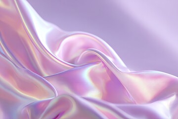 Obraz premium Abstract, iridescent, draped fabric in soft pastel pinks and purples
