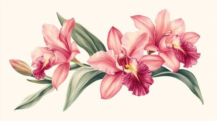 Fototapeta premium flower, pink, floral, flowers, spring, vector, design, nature