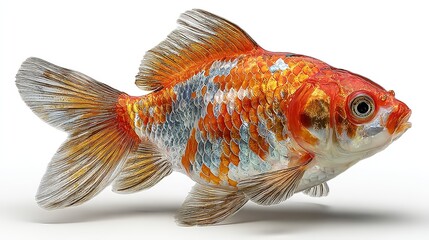 Isolated Goldfish, a Solitary Aquatic Beauty