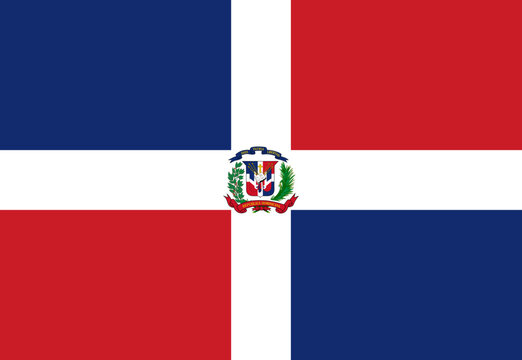 Dominican Republic flag illustrator national