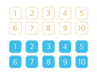 シンプルな数字のイラスト ２種類セット