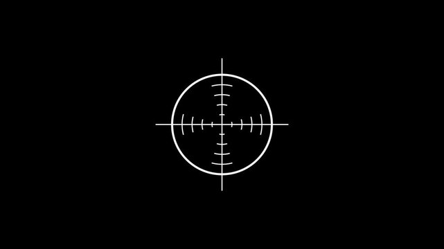 Scanning moving target shape with alpha channel, Target, Aim, Goal icons.Business target concept.
Military training, Military target icon animation on black background. target audience.