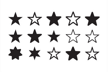 Obraz premium Vector Stars for Feedback and Favorites