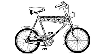 bicycle isolated on white background