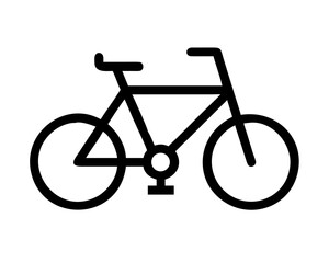 Fototapeta premium A simple black and white bicycle illustration