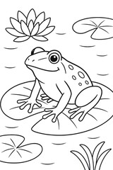 Cute chihuahua dog sitting in a woven basket, black and white line art illustration, perfect for coloring pages, children&rsquo;s books, and pet-themed designs.