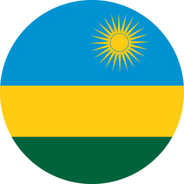 Rwanda flag illustrator national of round