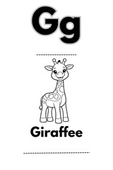Alphabet Learning Cute Giraffe Illustration for 