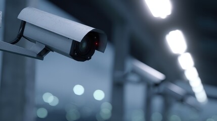 Multiple Angled Surveillance Cameras with Dome Lenses in a Modern Environment