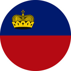 Liechtenstein flag illustrator national of round