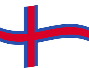 Obraz premium Faroe Islands waving flag illustrator of national icon