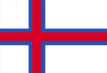 Naklejka premium Faroe Islands flag illustrator national