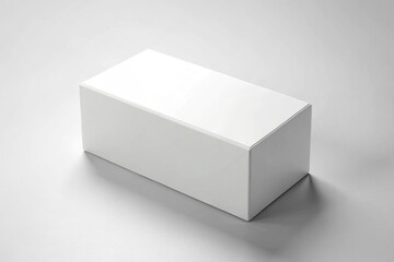 Realistic White Package Box mockup. Blank medicine package template isolated on white background