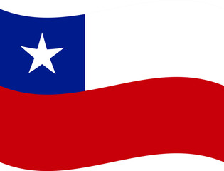 Chile waving flag illustrator of national  icon