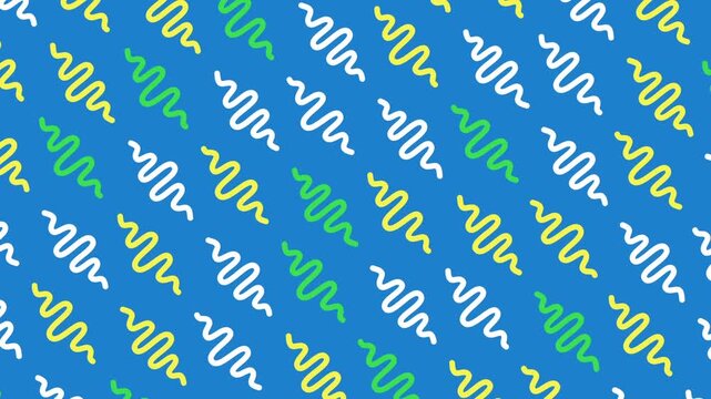 A fun and playful abstract background featuring wiggly wave lines in a cartoon-style pattern