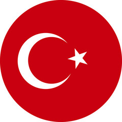 Turkey flag illustrator national of round