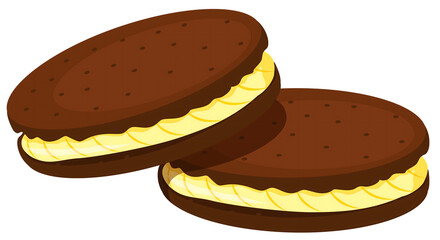 Cookies on a blank background, PNG, dessert food