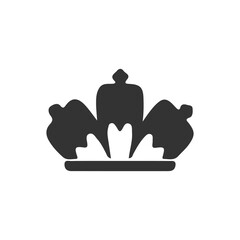 
king crown icon set vector 
