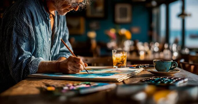 Person Holding Sketchbook Caf� Natural Light Candid Creative
