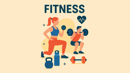 Body Fitness vectors graphic design.