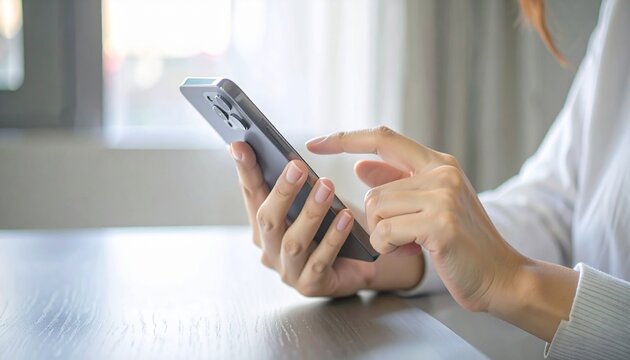 smartphone in hand - Powered by Adobe