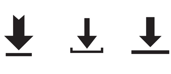 Download icon set. download sign and symbol.. Files download and upload icons symbol in line and flat style on white background. Vector Eps 10