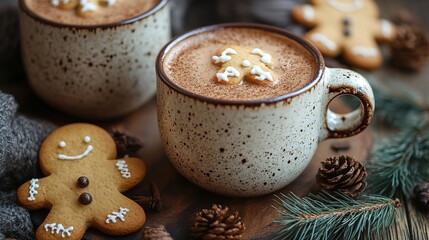 Hot cocoa and gingerbread men