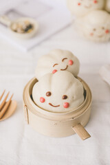 Smiling Cloud Steamed Buns Cute Breakfast