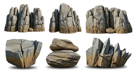 Collection of Rock Formations - Natural Stone Sculptures.