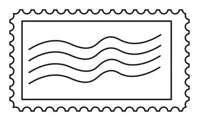 Obraz premium Vintage Postage Stamp Perforated Edge, Minimalist Vector Ephemera Art