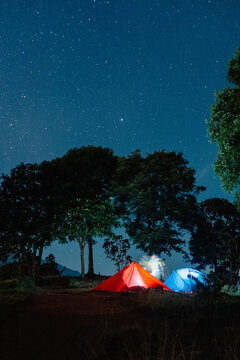 tent in the mountains