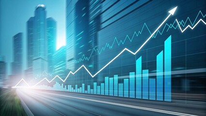 Fototapeta premium Infrastructure Investment Growth and Development in Urban Business Area