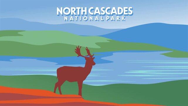 beautiful natural scenery in North Cascades National Park