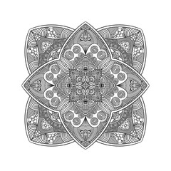 Black and white line drawings, mandala style patterns, unique.
