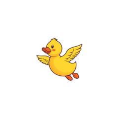 Fototapeta premium yellow duck on white