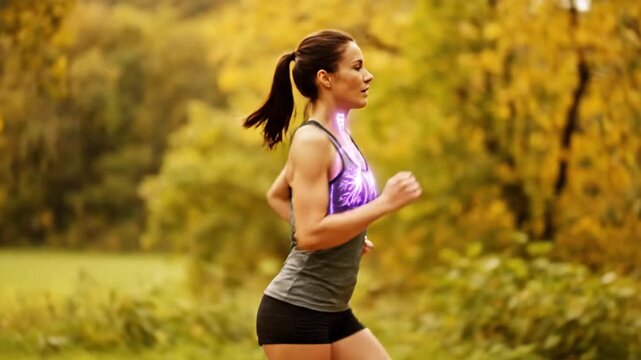 Active Runner's Lungs: Animated Respiratory System Visualization in Nature