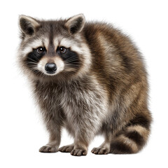 Obraz premium close up of a American ringtail Raccoon isolated on a white or transparent background