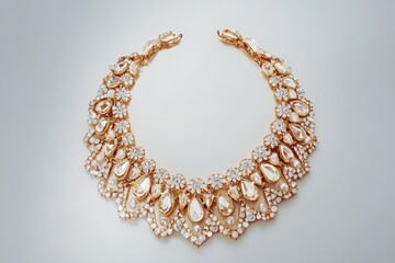 A gold and diamond necklace