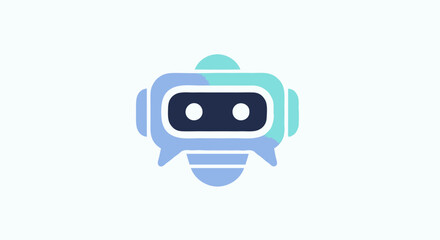 AI Technology Flat Icon Minimal Vector Illustration of Chatbot