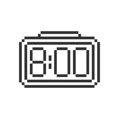 alarm clock timer pixel art