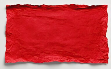 Wrinkled red paper sheet
