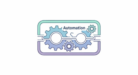 AI Technology Flat Icon Minimal Vector Illustration of Automation 