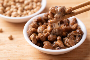 Natto (Fermented soybean), Traditional Japanese food, Healthy eating for gut health