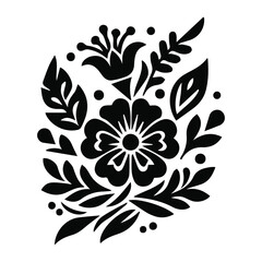 Minimalist Ink Floral Vector Illustration