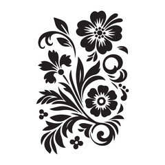 Minimalist Floral Silhouette Illustration