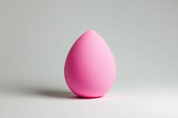 Fototapeta premium A pink egg on a white surface