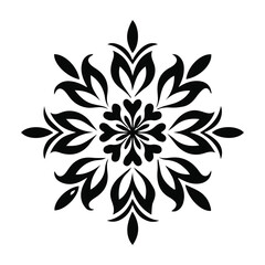 Black and White Flower Design Illustration