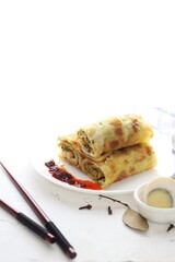 Chinese Scallion Pancake Breakfast Street Food