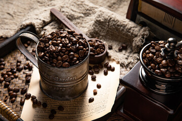 Vintage Coffee Grinder Rustic Cafe Creative Scene